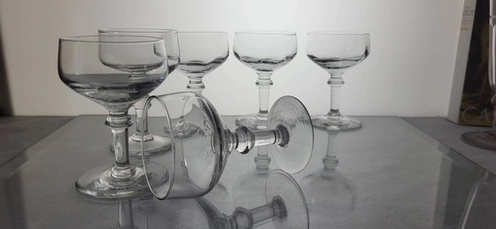 6 19th century wine glasses – Glass & Decanter, Crystal (photo 6 of 6)