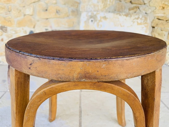 Sgabello vintage in legno curvato di Baumann, circa anni '50 – Sgabelli (photo 10 of 21)