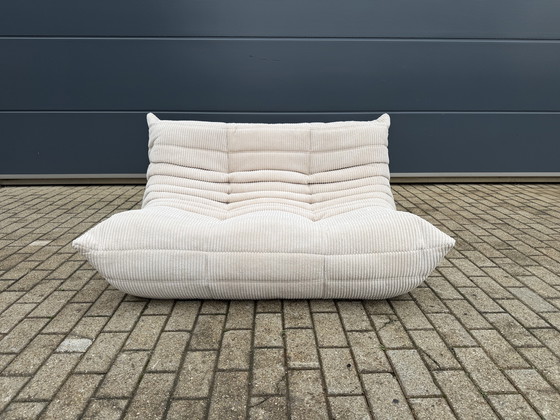 Image 1 of Ligne Roset Togo 2x 2-seater and 1x 3-seater in Beige Corduroy
