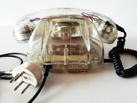 Image 1 of Transparent rotary phone Delft PTT 1985