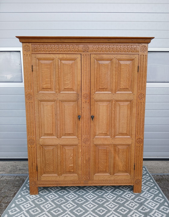 Image 1 of Beautiful Quality 20th Century Buffet Cabinet / Cupboard With Carvings by Zonnerad among others