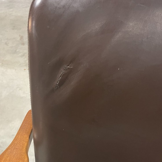 Fauteuils vintage – Ib Kofod Larsen – Fröscher – 1960 – Leather, Wood (photo 15 of 16)