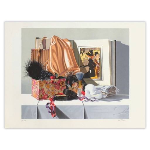 Nadine LE PRINCE signierte Lithographie Divan japonais 1990 – lithos zeefdrukken, Paper