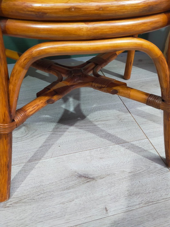 Rieten Stoel Met Kussentje – Stoelen / fauteuils, Rattan, Textile (photo 6 of 6)