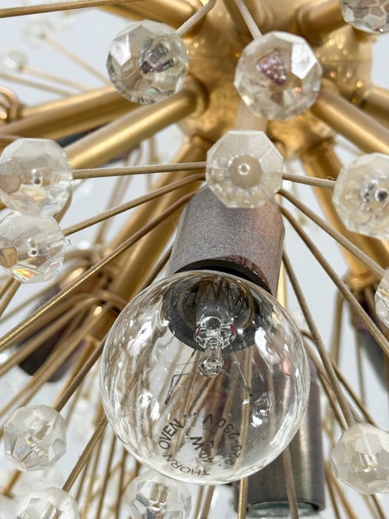 Image 1 of Lámpara de araña Snowball/Sputnik de latón, diseñada por Emil Stejnar, Austria, década de 1960.