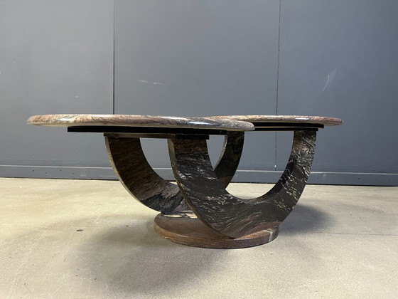 Image 1 of Tavolino da caffè vintage in marmo a due livelli, anni '70