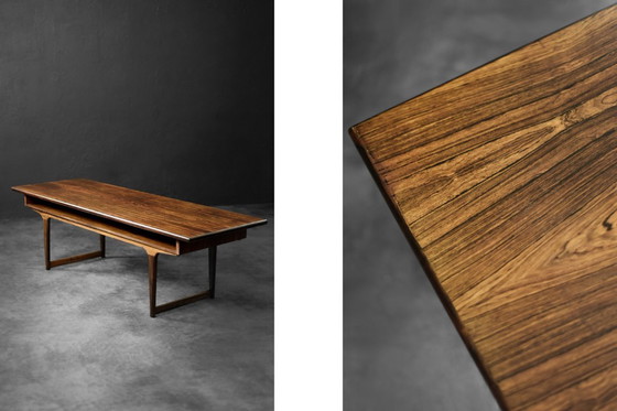 Image 1 of Mesa de centro danesa de mediados de siglo con estante, años 60