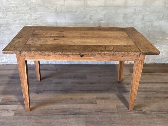 Image 1 of Authentic Farm Table With 1 Drawer