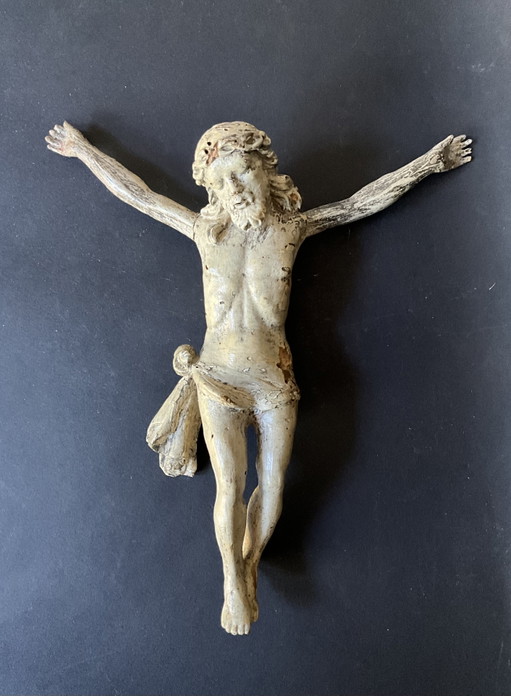 18e-eeuwse polychrome houten Corpus Christi-figuur