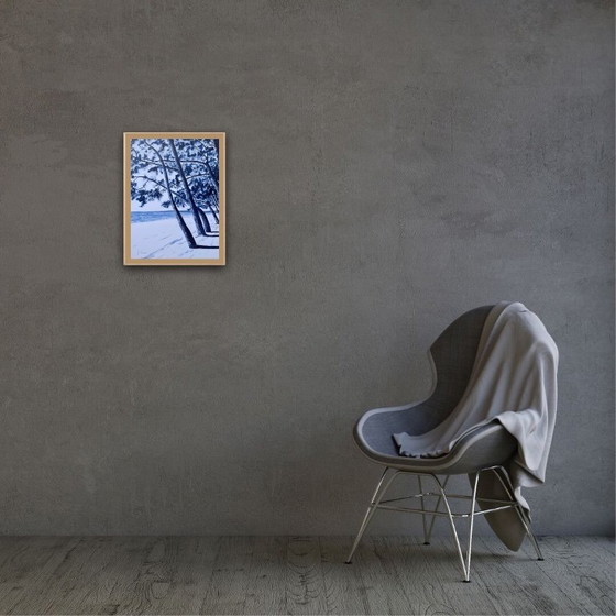 Image 1 of Inchiostro indaco su carta bianca, 40x30cm