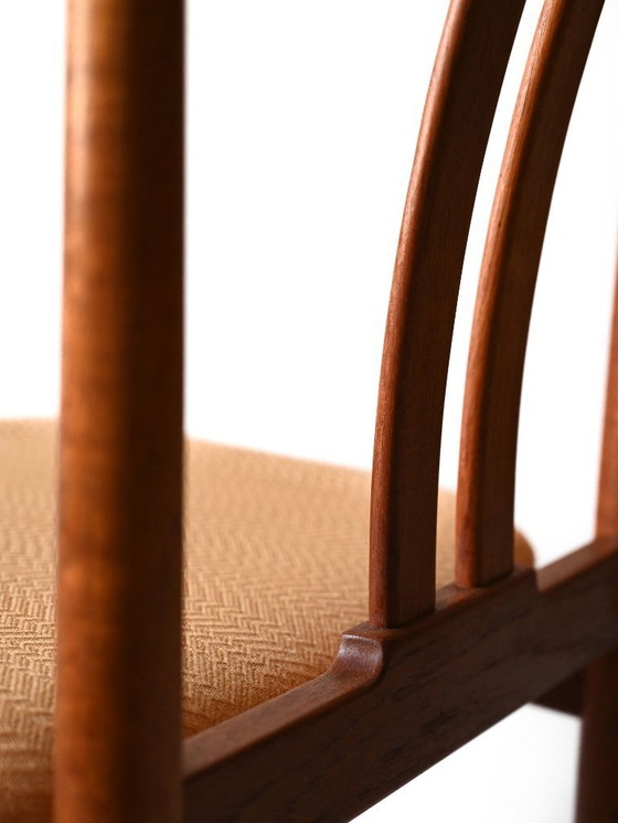 Image 1 of Juego de 6 sillas escandinavas de teca con asientos amarillos