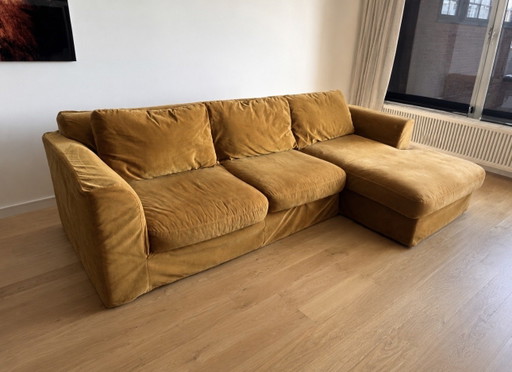 Bellissimo divano angolare originale Mitèl – in ottime condizioni – hoekbanken, Velvet