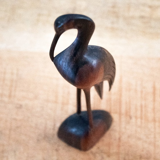 Vintage Hand-Carved Wooden Bird Figurine: Mid-Century Modern – Decorative Objects (photo 5 of 10)