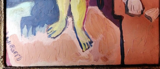 Jan Wiegers „Frau mit Krug“, Öl auf Karton – Gemälde & Zeichnungen, Paper, Wood (photo 8 of 8)