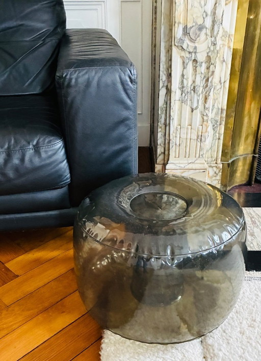 Puf inflable translúcido vintage