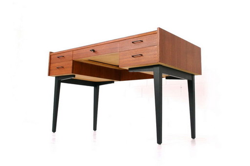 Georg Satink per WK Möbel, Scrivania in teak del Medioevo, Germania 1960