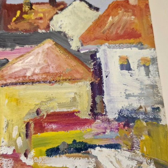 Image 1 of Jozsef BANFI (1936-) Oil Painting on Cardboard | Dubrovnik, Croatia | Signed by Bánfi | Famous Hungarian Painter | 23x33cm