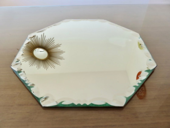 Image 1 of Gran espejo octogonal biselado para uso de sobremesa, Francia, década de 1940