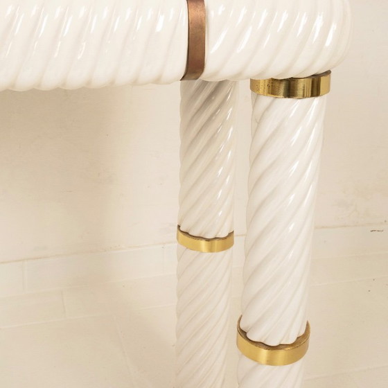 Image 1 of Console en porcelaine et laiton de Tommaso Barbi, 1970