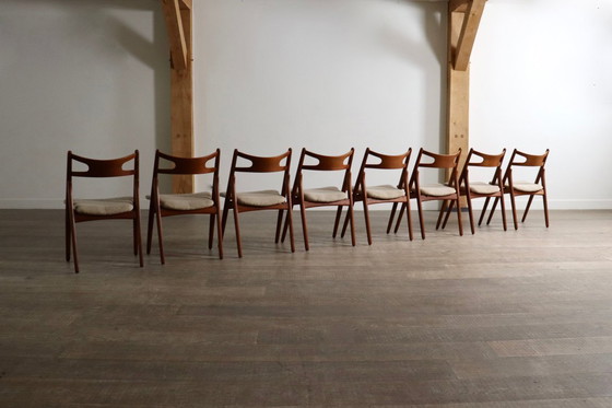 Image 1 of Sedie da pranzo Hans J. Wegner CH29 Sawbuck per Carl Hansen & Son 1952