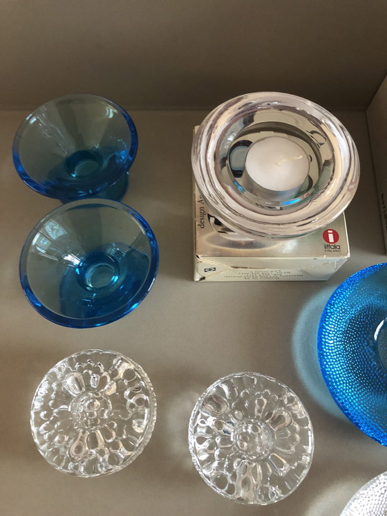 Image 1 of Littala glaswerk ( waxinehouders, kandelaars en schaal )