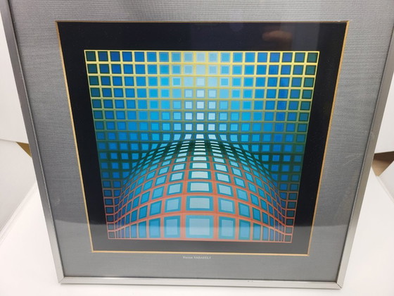 Image 1 of Victor Vasarely, Composición óptica, década de 1950, impresión offset, enmarcada