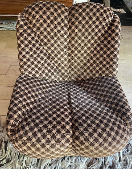 Image 1 of Italiaanse modulaire sofa /3 stuks  uit de jaren 70 met blokjesprint