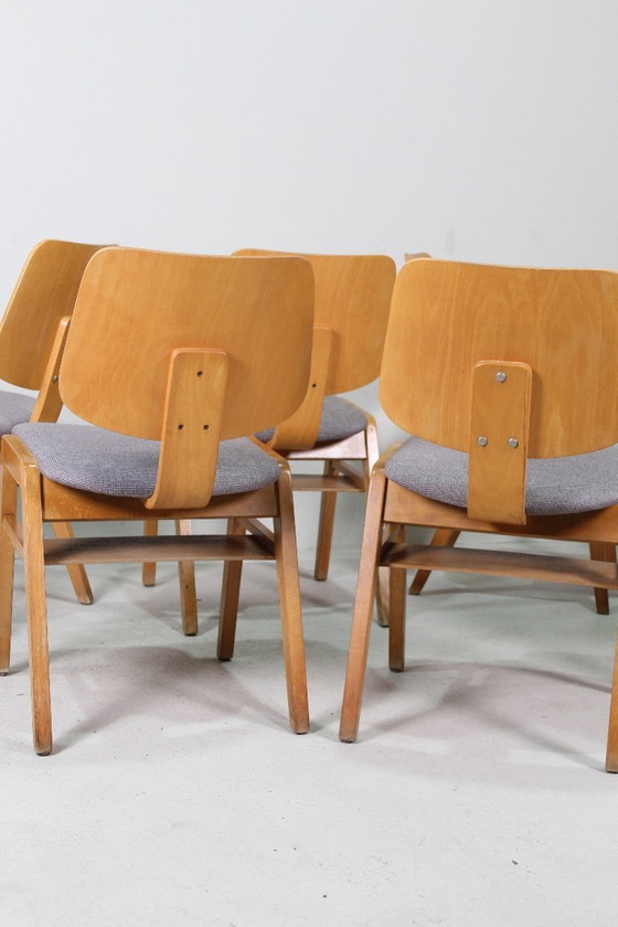 Image 1 of Set di 7 sedie da pranzo vintage