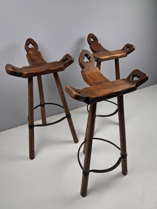 Tabourets de bar vintage Marbella de Confonorm, Espagne années 70
