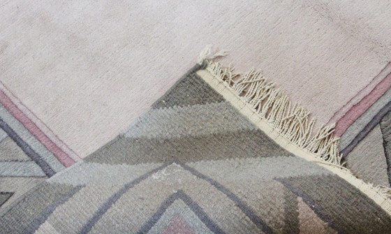 Original Modern Designer Highland Wool Rug Nepal 344 x 245 cm, Rugs & carpets, Pink (photo 5 of 7)
