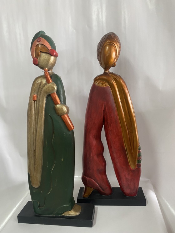 Conjunto de 2 figuras decorativas em madeira – Dekorative Objekte, Wood (photo 11 of 11)