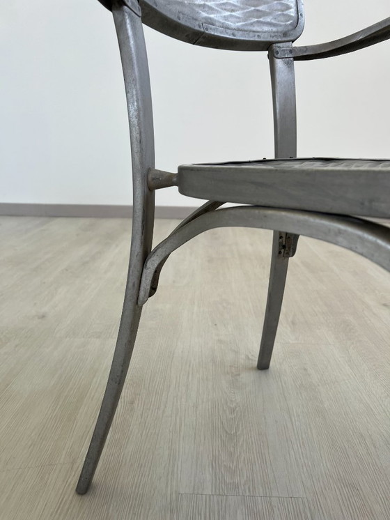 Image 1 of Aluminiumstühle - Avec-Plakette « Gaston Viort - Salon de Provence »