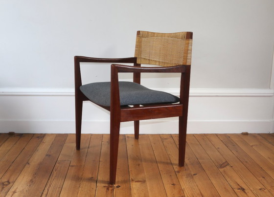 Image 1 of Poltrona scandinava vintage in teak e rattan, 1960