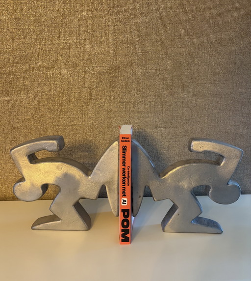 Fermalibri di design "La Linea" Osvaldo Cavandoli