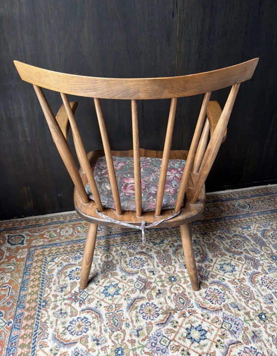 Sedia a fusi in legno vintage – Poltrone, Textile, Wood (photo 3 of 7)