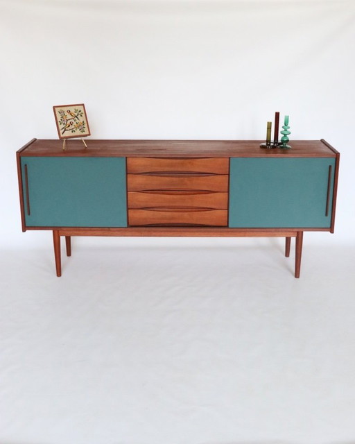 Vintage Danish design teak TV cabinet sideboard