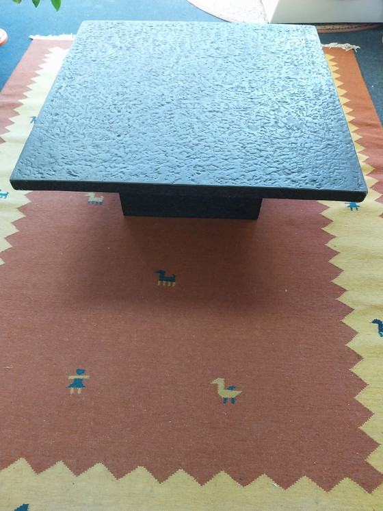 Image 1 of 1 x brutalist polystone coffee table 96 x 96 x 35 1970's