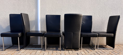 6 Rolf Benz 7400 stoelen