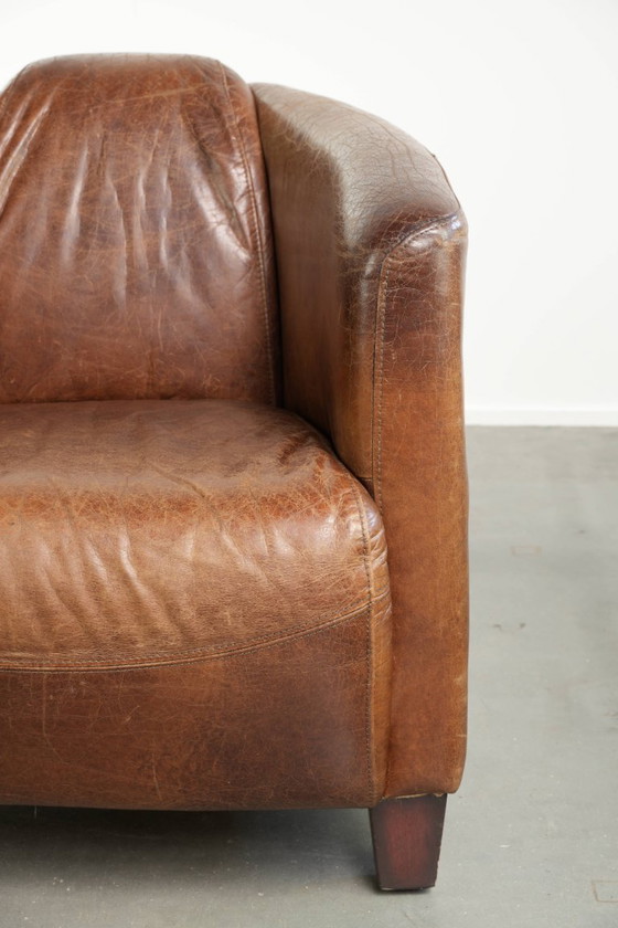 Fauteuil Aviator Design en cuir de vachette couleur cognac – Leather (photo 9 of 12)