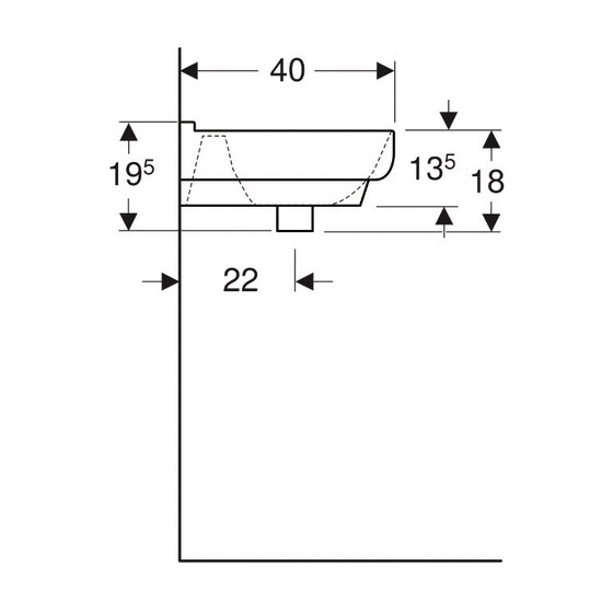 Nouveau, Geberit 300 Basic avec robinet/siphon (!) – Coiffeuses, Ceramic (photo 8 of 9)