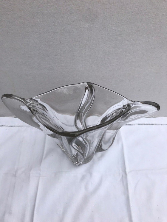 Image 1 of Vaso Ancien Forme Coupe Cristal Trasparente Design Vintage #D389