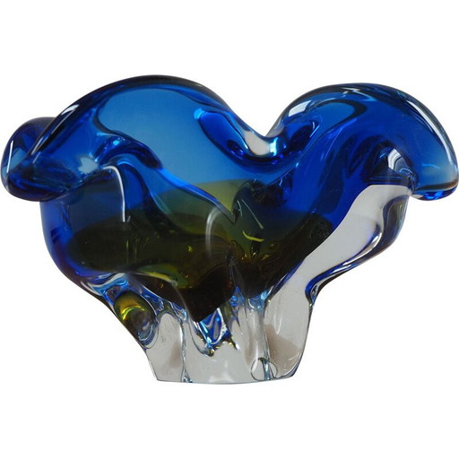 Vintage asbak van Josef Hospodka voor Chribska Glassworks, jaren 1960