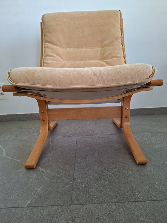 Vintage EKORNES Fauteuil – Showroommodel – Made In Norway – 2 zitsbanken, Polyester (photo 18 of 18)