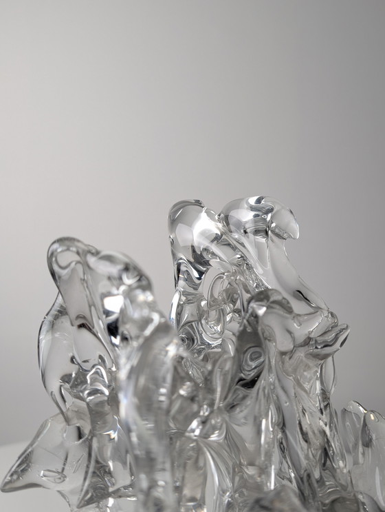 Image 1 of Sculpture en cristal et corail, René Roubicek, République tchèque, années 1960