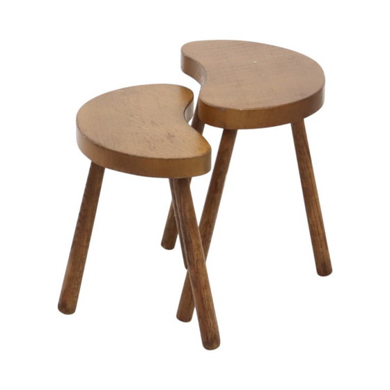 Sgabelli Vintage in Legno Tavolini a Nido a Forma di Rene Legno Massello – Wood (photo 6 of 16)