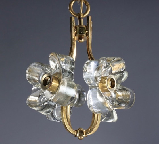 Image 1 of Lampadario tedesco in vetro pesante