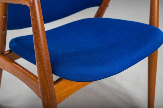 Image 1 of Fauteuil in blauw en teak van Alf Svensson voor Dux, 1960