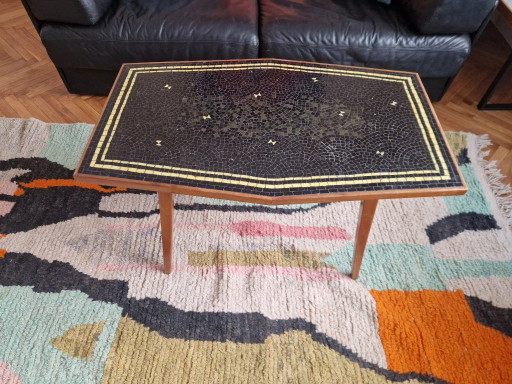 Tavolino da caffè, tavolino da divano, in legno a mosaico, decorativo, circa 1950/1960 – salontafels, Wood