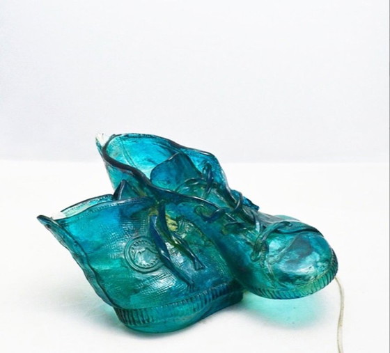 Image 1 of Rare resin table lamp produced by L'isola che non c'è in the 1970s