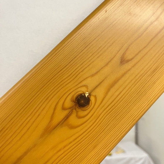 Image 1 of Grande specchio ottagonale in legno di pino, stile scandinavo, 1980